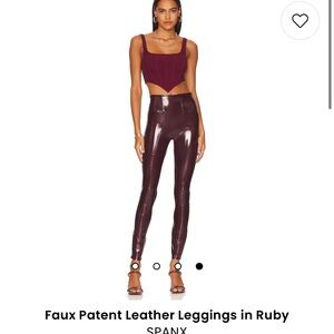 Faux Patent Leather Leggings in Ruby SPANX